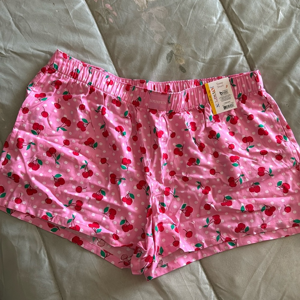 Cherry boxer style shorts